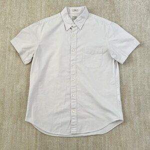 J. Crew Classic Fit Broken-In Oxford Button Down Short Sleeve Shirt M